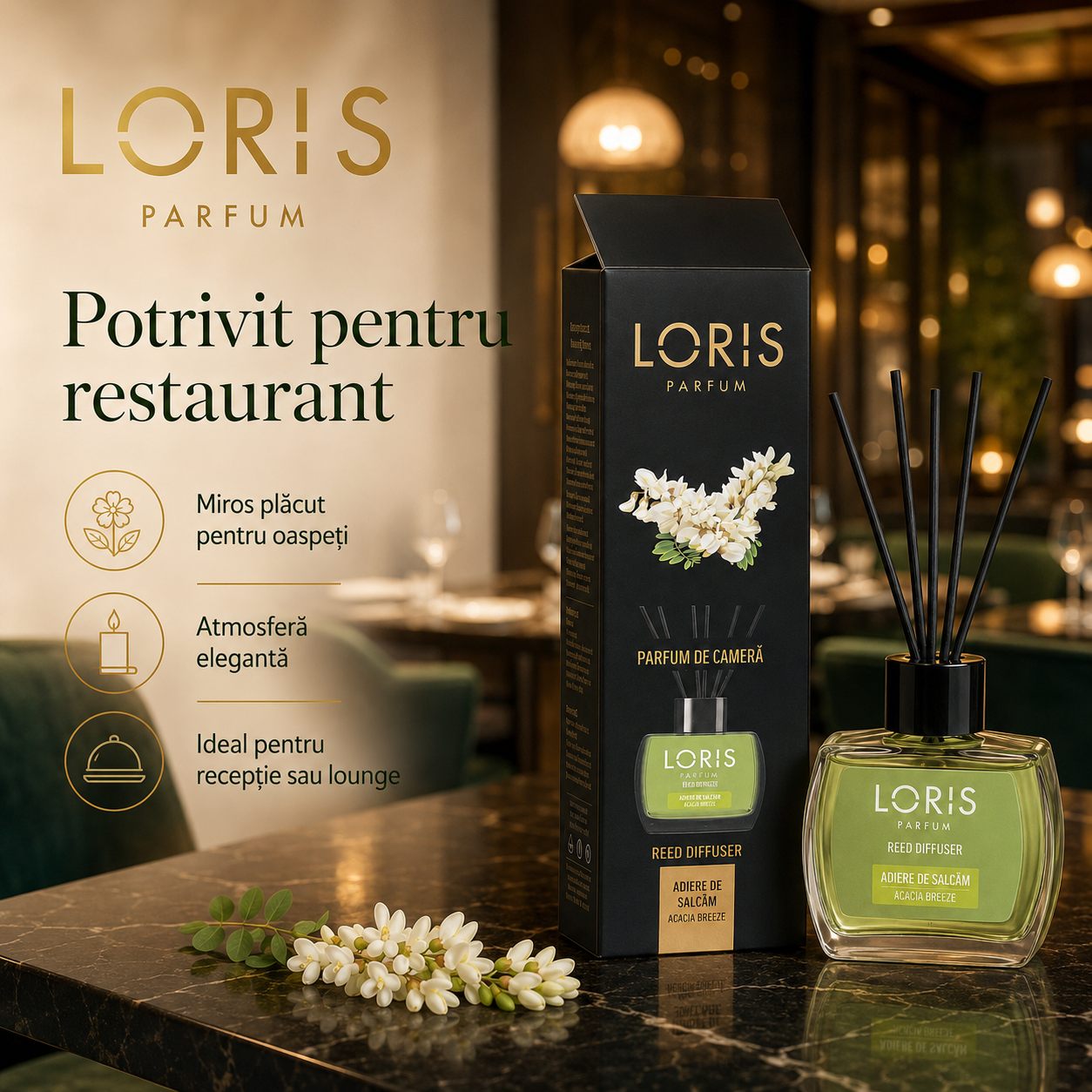 LORIS Reed Diffuser parfum persistent pentru camera