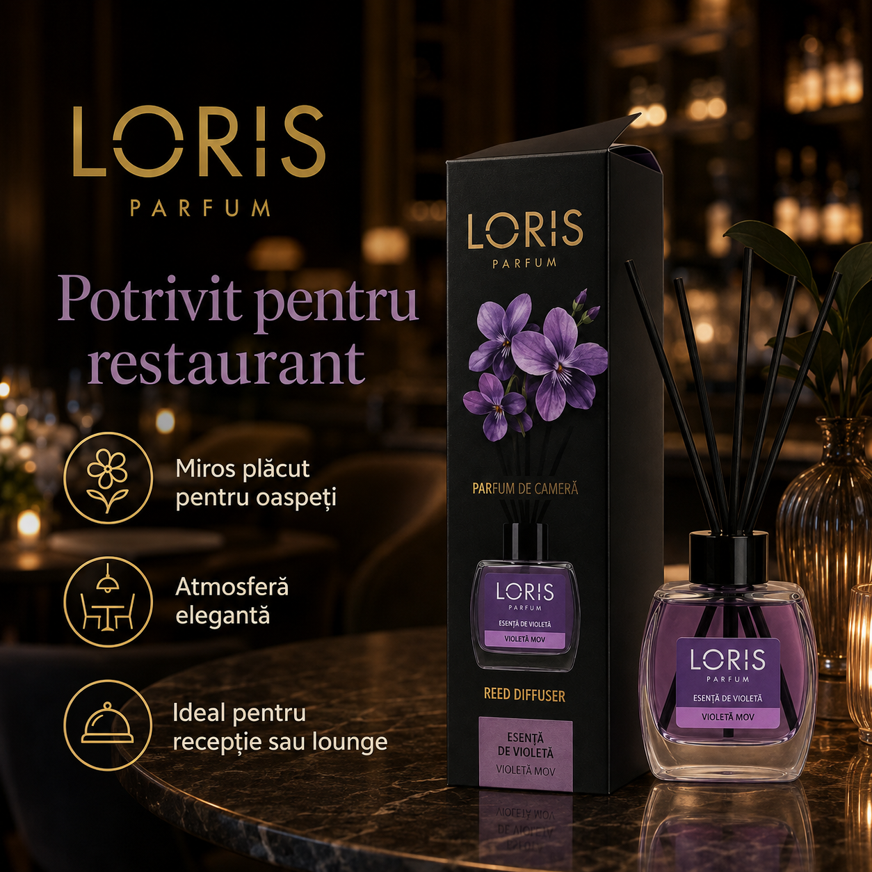 LORIS Reed Diffuser parfum persistent pentru camera