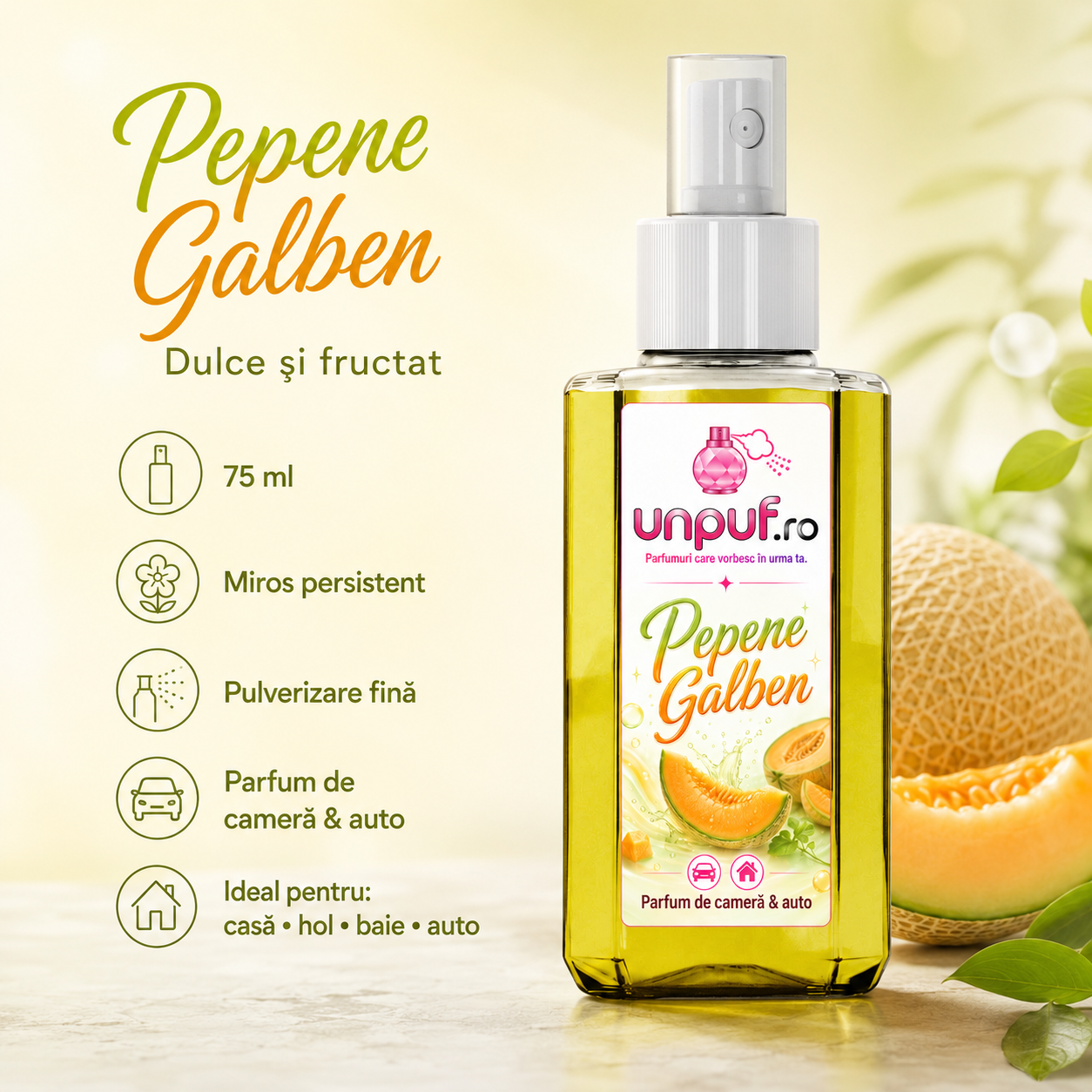 Odorizant auto si camera unpuf Ocean Breeze 75 ml - parfum persistent