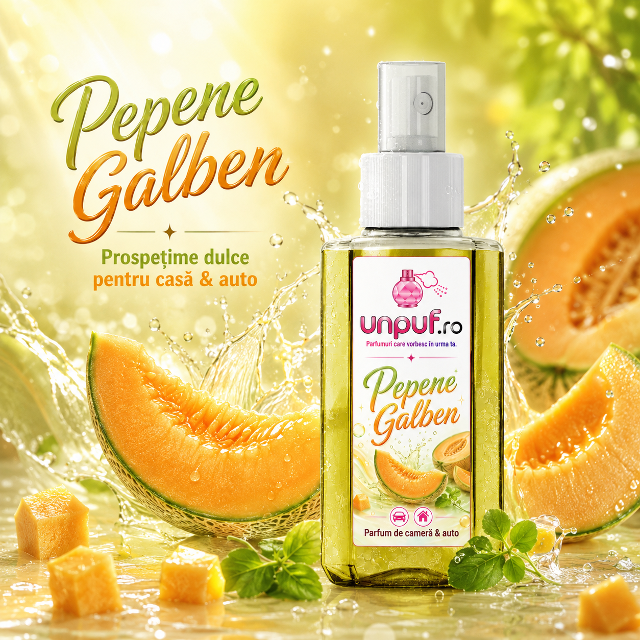 Parfum auto si camera unpuf - odorizant cu pulverizare fina si miros persistent
