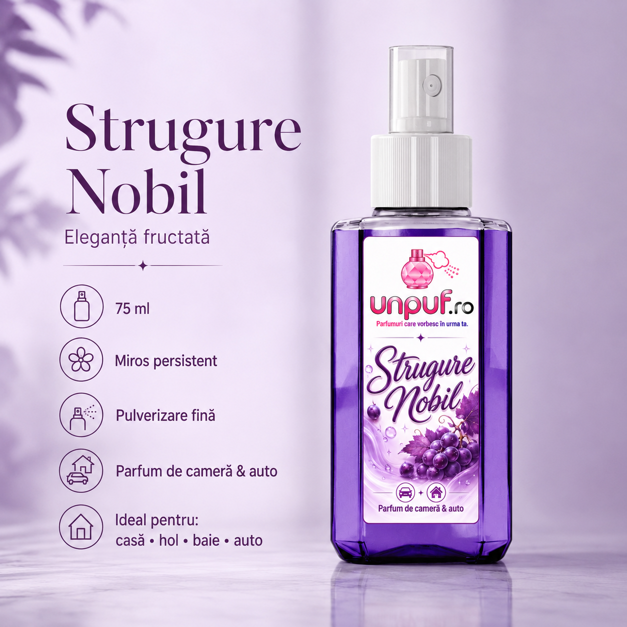 Odorizant auto si camera unpuf Ocean Breeze 75 ml - parfum persistent