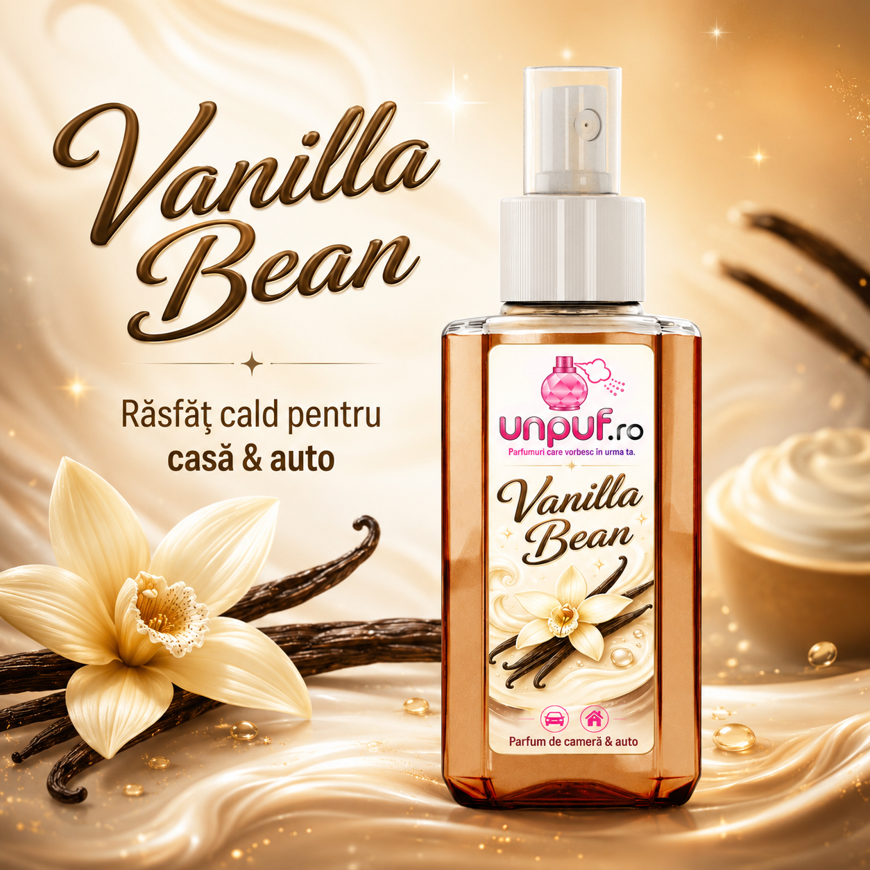 Parfum auto si camera unpuf - odorizant cu pulverizare fina si miros persistent