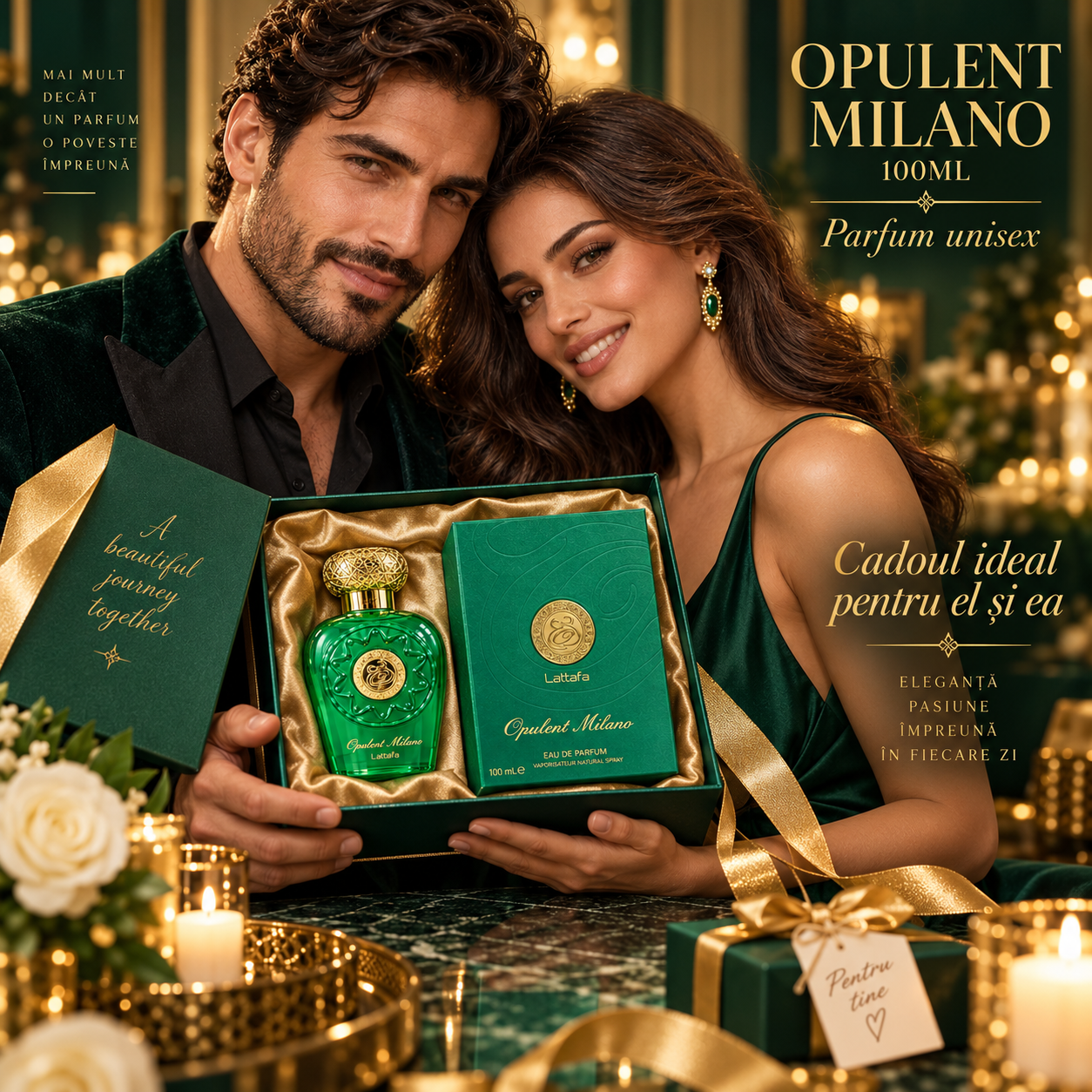 Lattafa Opulent Milano note de mijloc trandafir coacaze negre geranium