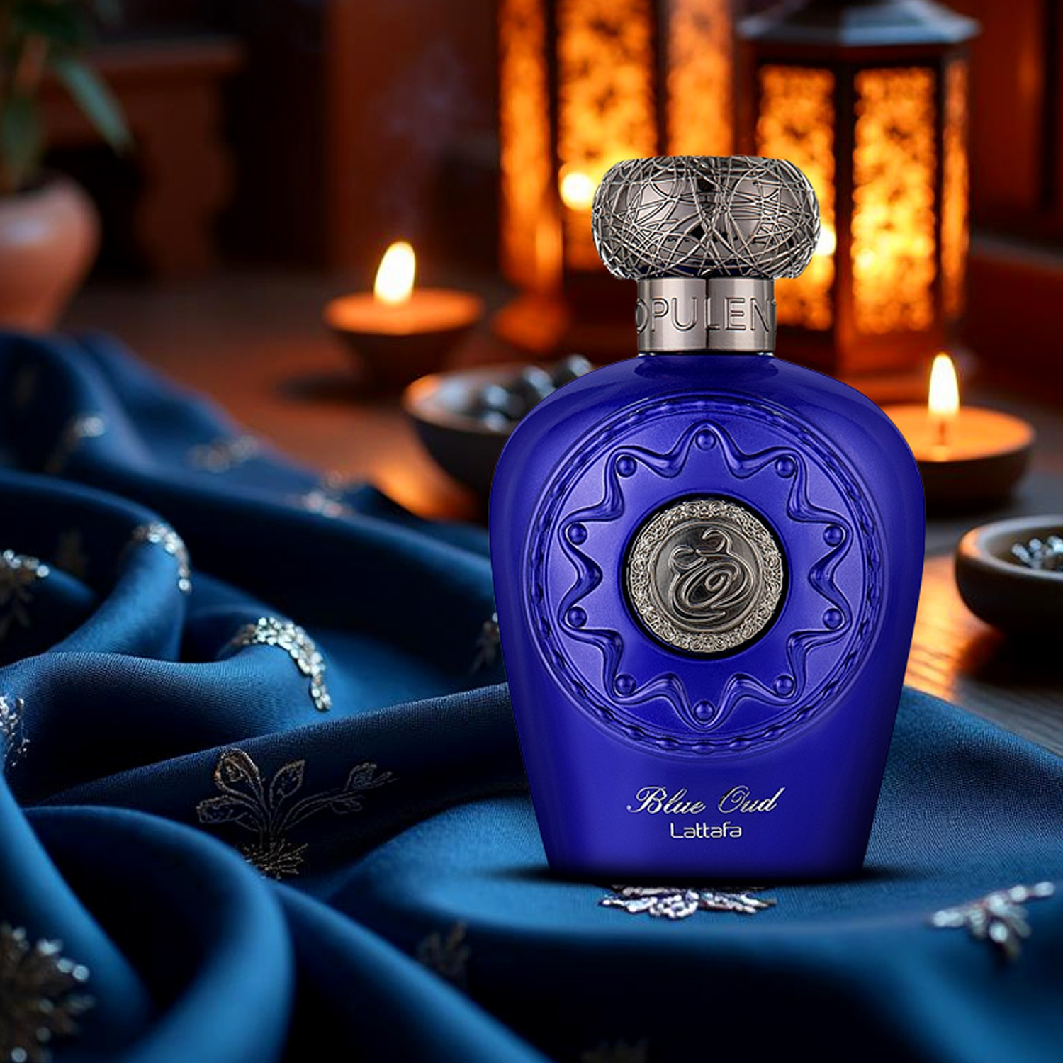 Set parfum Lattafa Blue Oud 100ml, parfum Arabesc, Unisex, Gentuta cosmetice