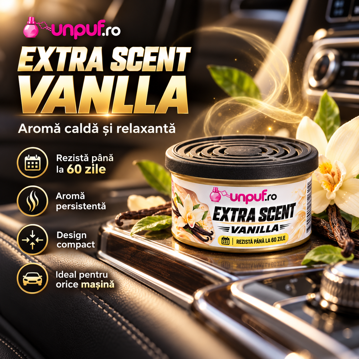 Unpuf Extra Scent odorizant pentru interior auto