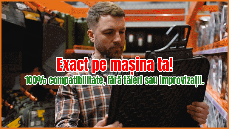 Set covorase auto MERCEDES C-CLASS W203 din 2001-03.2007, cu covoras tunel median, CAROSERIE SEDAN, Presuri cauciuc 100%, compatibil cu autoturismul MERCEDES C-CLASS W203, Rigum