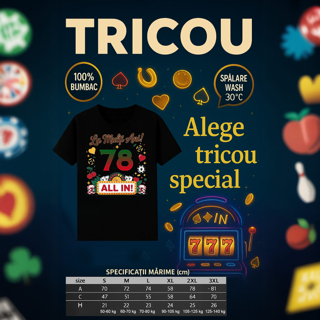 Tricou Aniversar cadou varsta 78 ani Dama | Barbat 