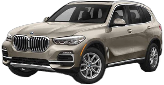 Set 5 covorase auto BMW Seria X5 Van (G05) din 2014-2021, cu covoras tunel median, cauciuc, 4x Stickere auto cu BMW