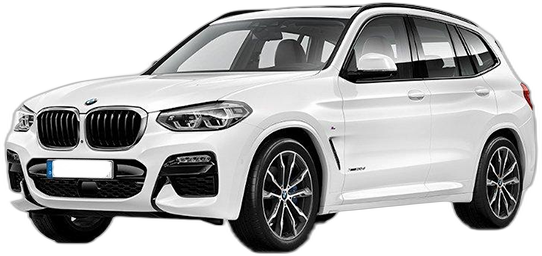 Set Covorase Auto Si Tavita Portbagaj BMW Seria X3 (G01, F97, G08) din 2017-2020, Cauciuc, Protectie Porbagaj, 4x Stickere auto cu BMW