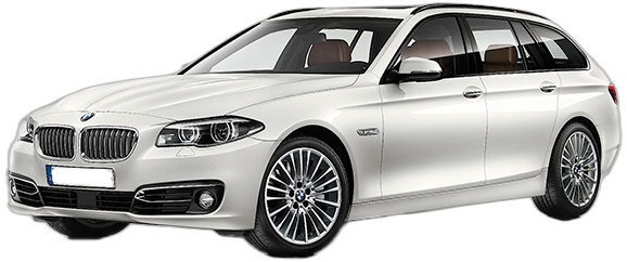 Set 5 covorase auto BMW Seria 5 Touring (F11) din 2014-2019, cu covoras tunel median, cauciuc, 4x Stickere auto cu BMW