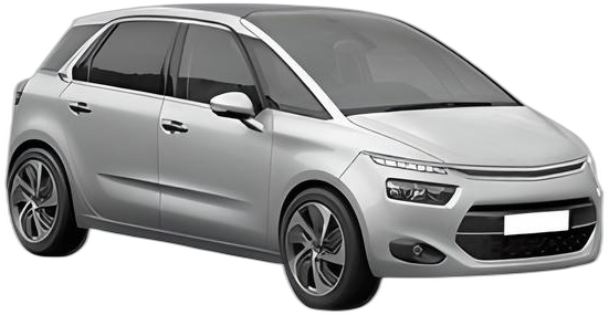 Set Covorase Auto Si Tavita Portbagaj CITROEN C4 GRAND PICASSO II (DA_, DE_) din 2013-2018, Cauciuc, Protectie Porbagaj, 4x Stickere auto cu CITROEN