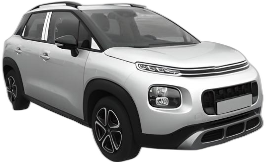 Set Covorase Auto Si Tavita Portbagaj CITROEN C3 AIRCROSS II (2R_, 2C_) din 2017-2020, Cauciuc, Protectie Porbagaj, 4x Stickere auto cu CITROEN