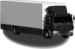 Set Huse Scaune Camion Tir DAF CF 65 din 2001-2013, Auto, Model CLASSIC, Culoare Albastru, 4x Stickere auto cu DAF