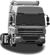 Set Huse Scaune Camion Tir DAF CF 85 din 2001-2020, Auto, Model CLASSIC, Culoare Rosu, 4x Stickere auto cu DAF