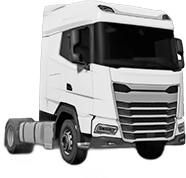 Set Huse Scaune Camion Tir DAF XG din 2021, Auto, Model ELEGANCE Q, Culoare Negru, 4x Stickere auto cu DAF