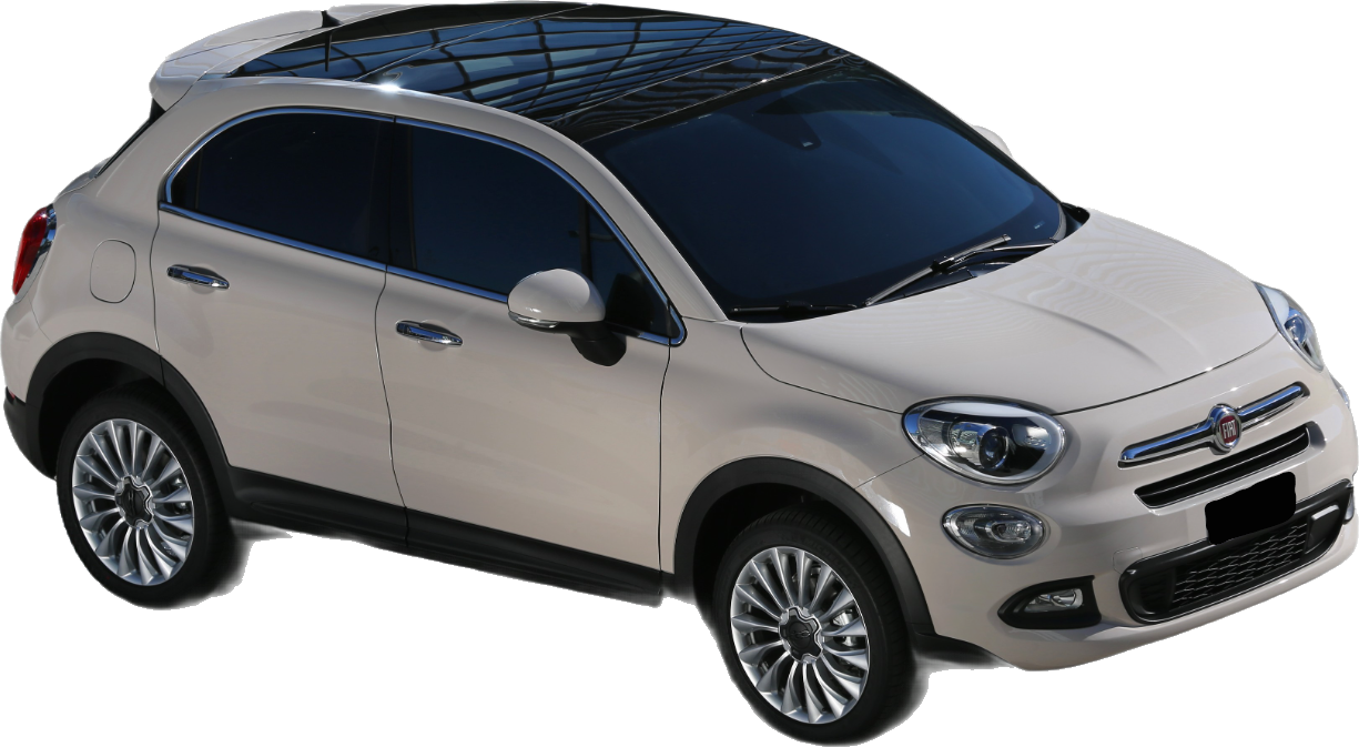 Set Covorase Auto Si Tavita Portbagaj FIAT 500X (334_) din 2014-2022, Cauciuc, Protectie Porbagaj, 4x Stickere auto cu FIAT
