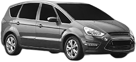 Set Covorase Auto Si Tavita Portbagaj FORD S-MAX VAN (WA6) din 2007-2014, Cauciuc, Protectie Porbagaj, 4x Stickere auto cu FORD
