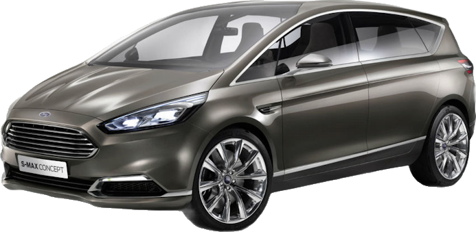 Set 5 covorase auto FORD S-MAX (CJ, WA6) din 2012-2018, cu covoras tunel median, cauciuc, 4x Stickere auto cu FORD