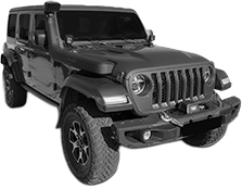 Set 5 covorase auto JEEP WRANGLER IV (JL) din 2013-2018, cu covoras tunel median, cauciuc, 4x Stickere auto cu JEEP