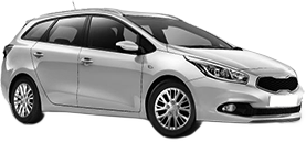 Set Covorase Auto Si Tavita Portbagaj KIA CEE'D Sportswagon (JD) din 2012-2018, Cauciuc, Protectie Porbagaj, 4x Stickere auto cu KIA