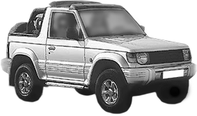 Oglinda Completa Dreapta MITSUBISHI PAJERO II Canvas Top (V2_C, V4_C) din 1990 - 2000, Auto, Reglaj manual