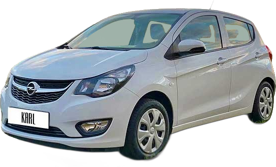 Set Covorase Auto Si Tavita Portbagaj OPEL KARL (C16) din 2015-2018, Cauciuc, Protectie Porbagaj, 4x Stickere auto cu OPEL
