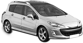 Set Covorase Auto Si Tavita Portbagaj PEUGEOT 308 SW I (4E_, 4H_) din 2007-2014, Cauciuc, Protectie Porbagaj, 4x Stickere auto cu PEUGEOT