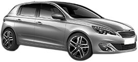 Set Covorase Auto Si Tavita Portbagaj PEUGEOT 308 II (LB_, LP_, LW_, LH_, L3_) din 2013-2021, Cauciuc, Protectie Porbagaj, 4x Stickere auto cu PEUGEOT