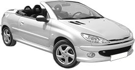 Oglinda Completa Stanga PEUGEOT 206 CC (2D) din 2000 - 2007, Auto, Reglaj mecanic