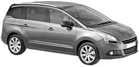 Set Covorase Auto Si Tavita Portbagaj PEUGEOT 5008 (0U_, 0E_) din 2009-2017, Cauciuc, Protectie Porbagaj, 4x Stickere auto cu PEUGEOT