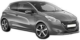 Set Covorase Auto Si Tavita Portbagaj PEUGEOT 208 I (CA_, CC_) din 2012-2019, Cauciuc, Protectie Porbagaj, 4x Stickere auto cu PEUGEOT