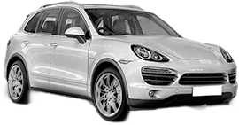 Set 5 covorase auto PORSCHE CAYENNE (92A) din 2014-2024, cu covoras tunel median, cauciuc, 4x Stickere auto cu PORSCHE