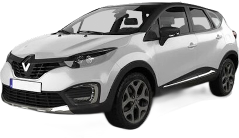 Set 5 covorase auto RENAULT CAPTUR I (J5_, H5_) din 2010-2017, cu covoras tunel median, cauciuc, 4x Stickere auto cu RENAULT