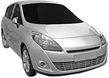 Set Covorase Auto Si Tavita Portbagaj RENAULT SCENIC III VAN (JZ0/1_) din 2009-2016, Cauciuc, Protectie Porbagaj, 4x Stickere auto cu RENAULT