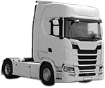 Set Huse Scaune Camion Tir SCANIA S din 2016-2023, Auto, Model ELEGANCE Q, Culoare Bej, 4x Stickere auto cu SCANIA