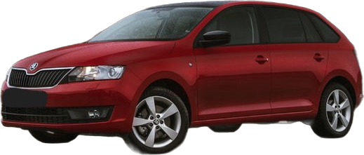 Set Covorase Auto Si Tavita Portbagaj SKODA RAPID Spaceback (NH1) din 2012-2019, Cauciuc, Protectie Porbagaj, 4x Stickere auto cu SKODA