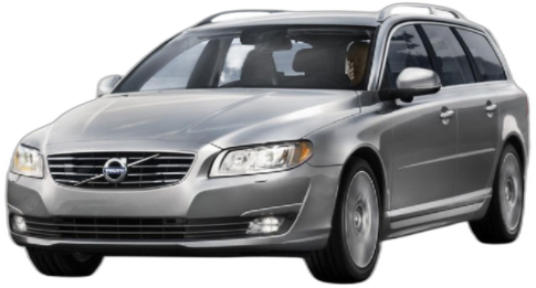 Set Covorase Auto Si Tavita Portbagaj VOLVO V70 III Estate Van (135) din 2013-2015, Cauciuc, Protectie Porbagaj, 4x Stickere auto cu VOLVO