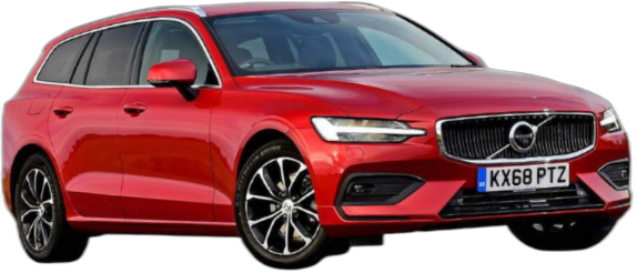 Set Covorase Auto Si Tavita Portbagaj VOLVO V60 II (225) din 2018-2022, Cauciuc, Protectie Porbagaj, 4x Stickere auto cu VOLVO