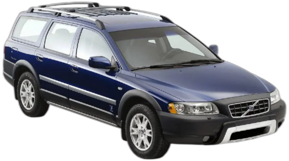 Set Covorase Auto Si Tavita Portbagaj VOLVO XC70 II (136) din 2007-2016, Cauciuc, Protectie Porbagaj, 4x Stickere auto cu VOLVO