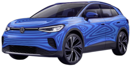 Set Covorase Auto Si Tavita Portbagaj Volkswagen ID.4 (E21) din 2020-2022, Cauciuc, Protectie Porbagaj, 4x Stickere auto cu Volkswagen
