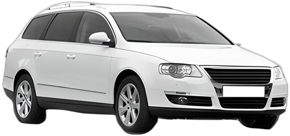Set Covorase Auto Si Tavita Portbagaj Volkswagen PASSAT B6 Variant (3C5) din 2005-2011, Cauciuc, Protectie Porbagaj, 4x Stickere auto cu Volkswagen