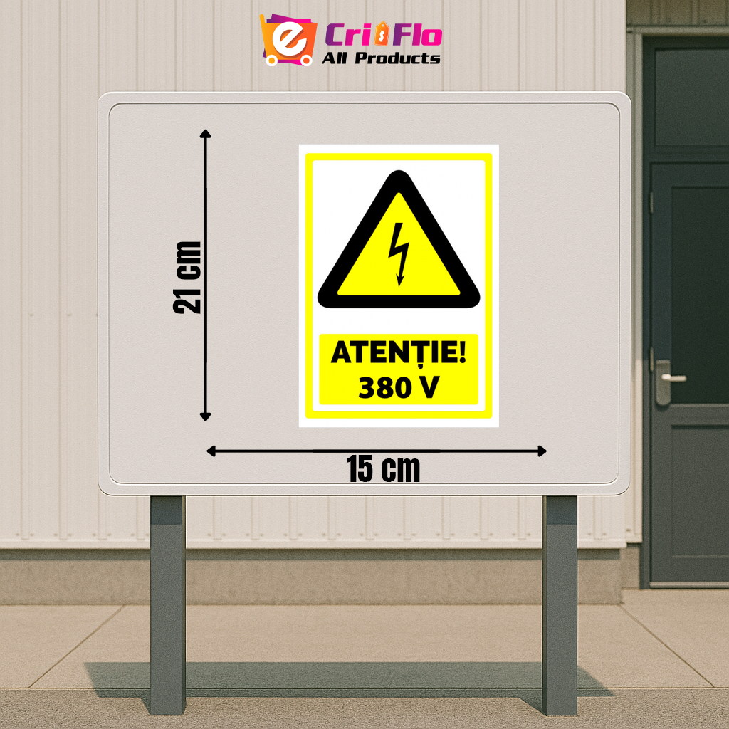 Indicator De securitate atentie 380V, Sticker autocolant, Cri-Flo ...
