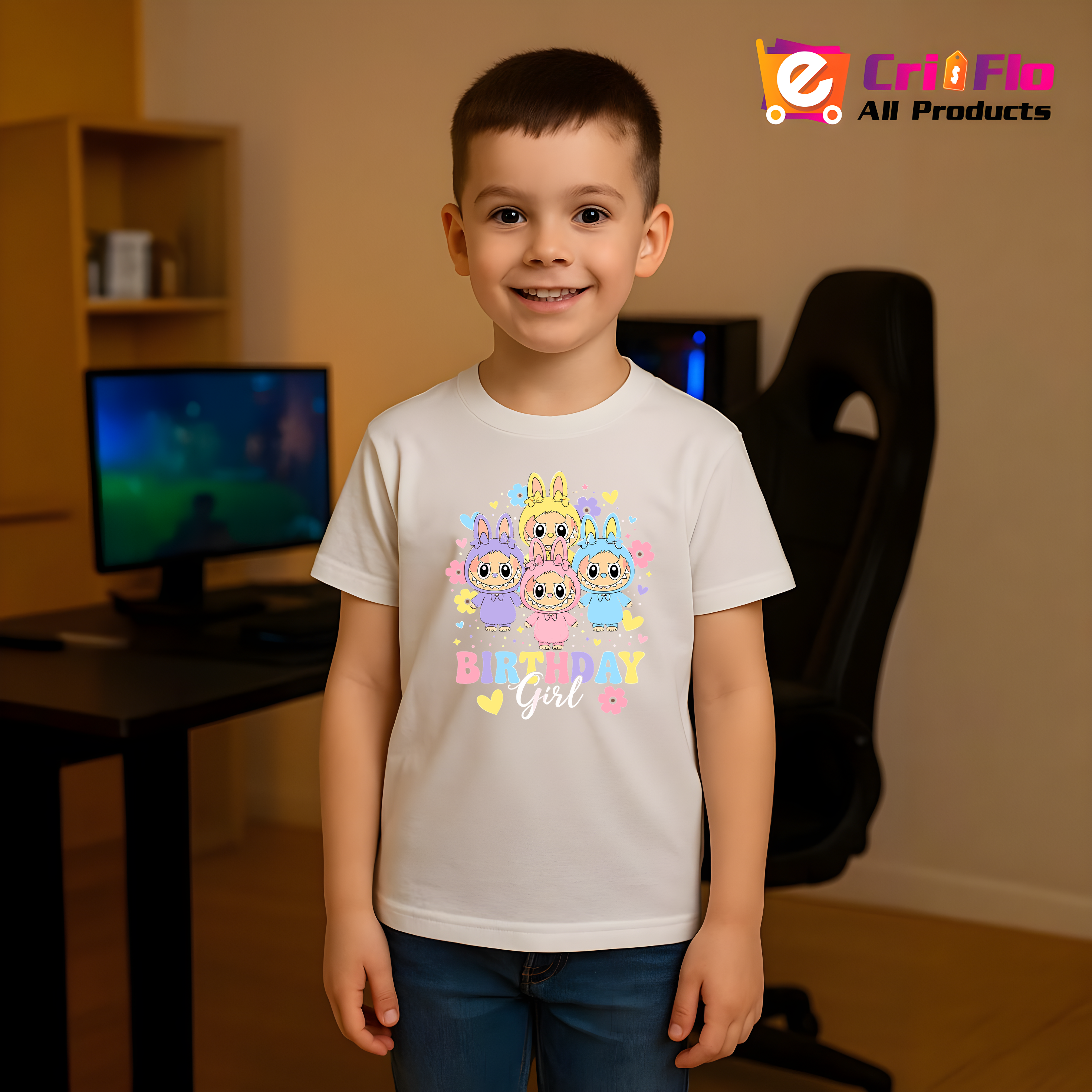 Tricou Labubu birthday multiplu, Unisex Dama si Barbat | Copii