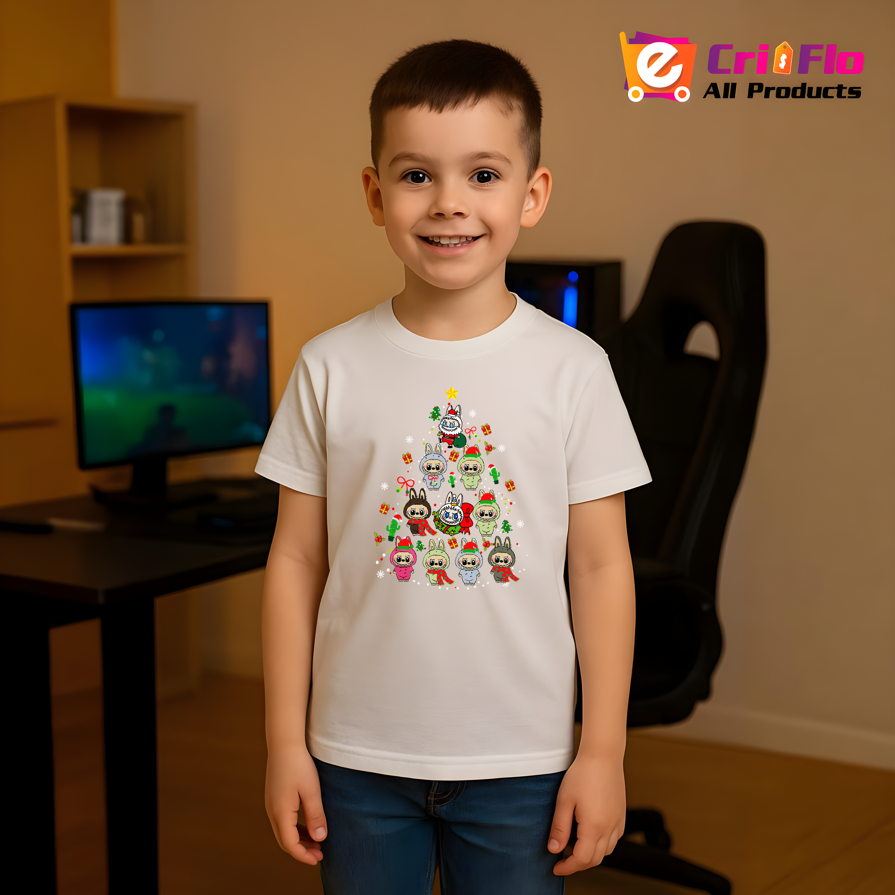 Tricou Labubu brad bebe, Unisex Dama si Barbat | Copii 