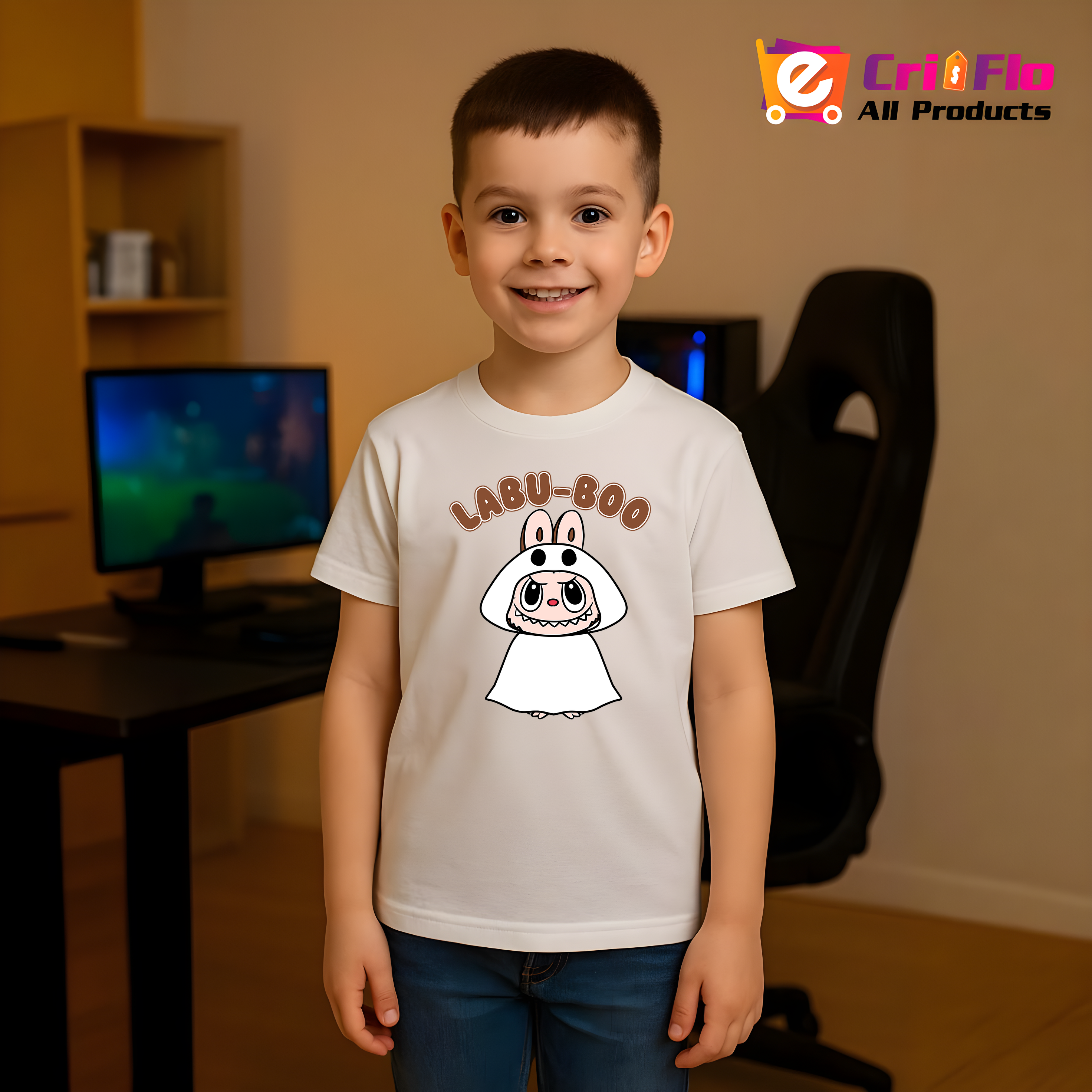Tricou Labubu fantoma, Unisex Dama si Barbat | Copii
