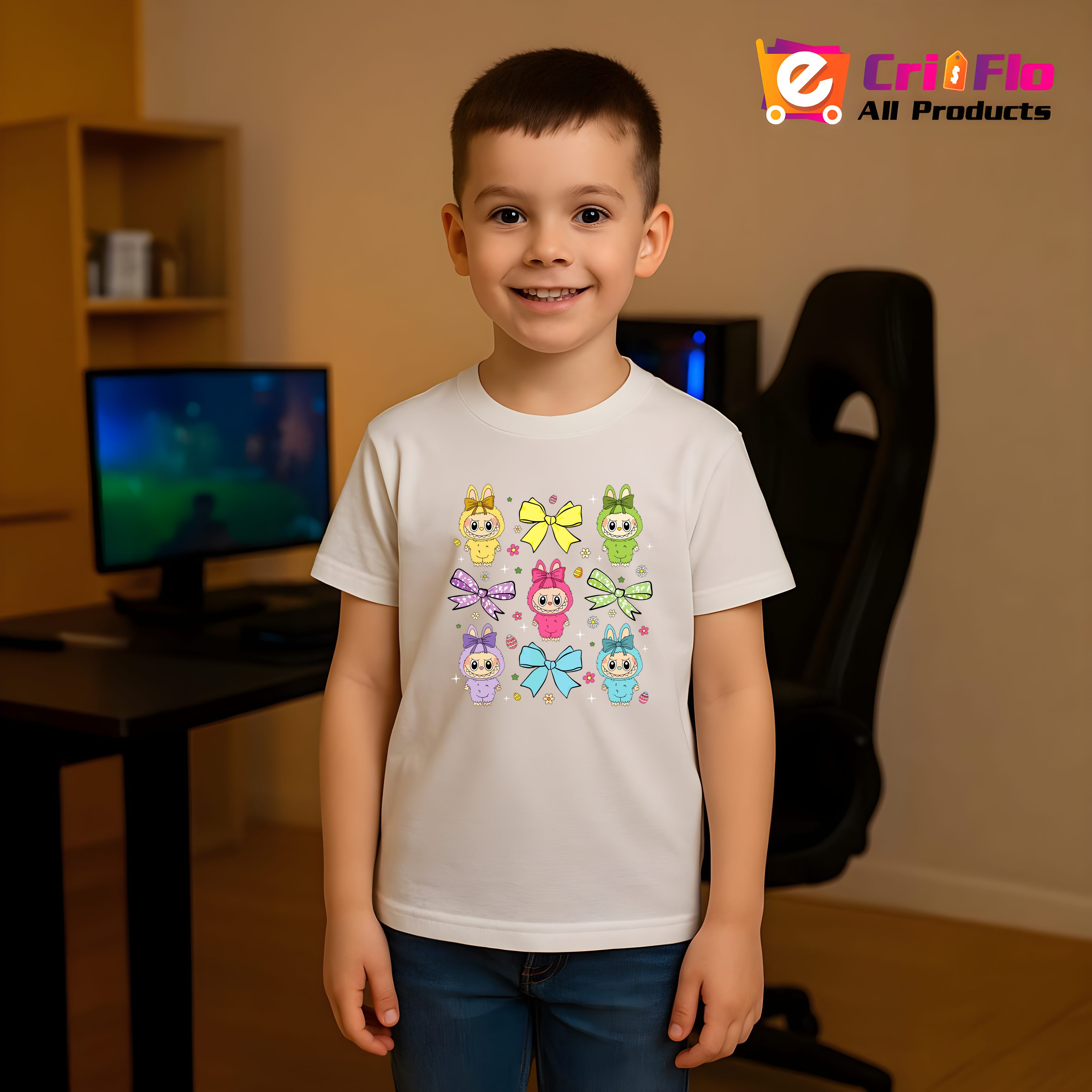 Tricou Labubu fundite colorate, Unisex Dama si Barbat | Copii