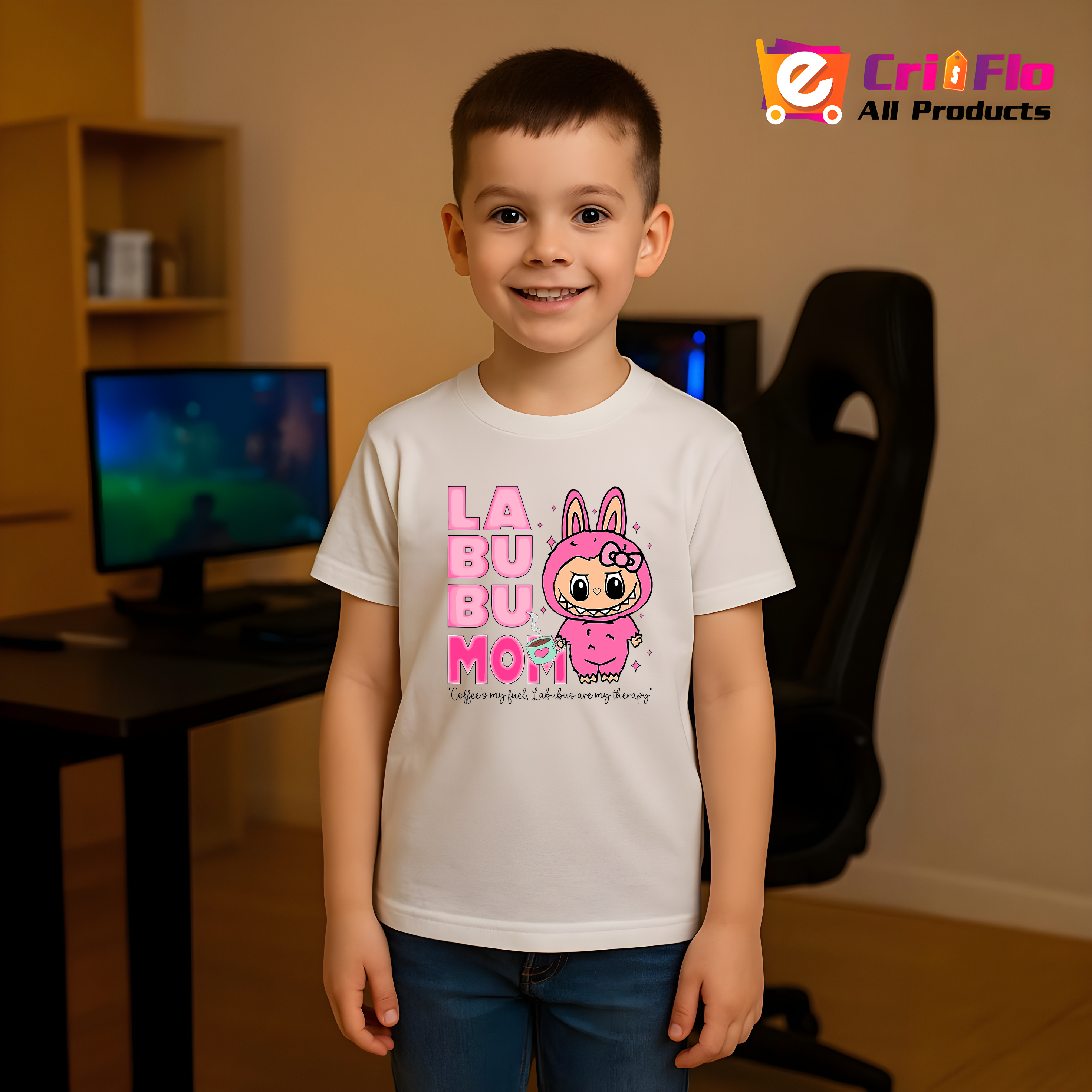 Tricou Labubu mama cu text, Unisex Dama si Barbat | Copii 
