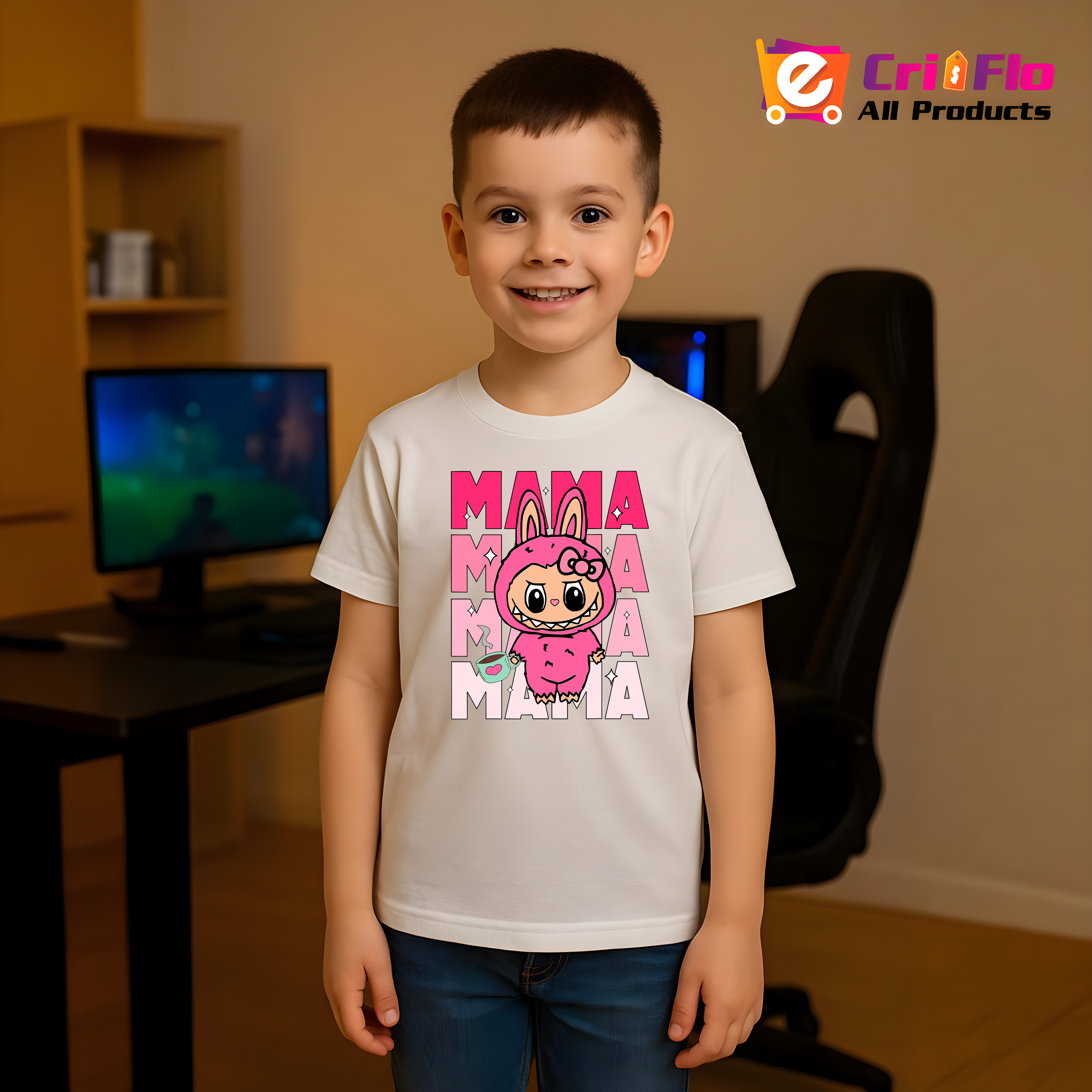 Tricou Labubu mama mama, Unisex Dama si Barbat | Copii 