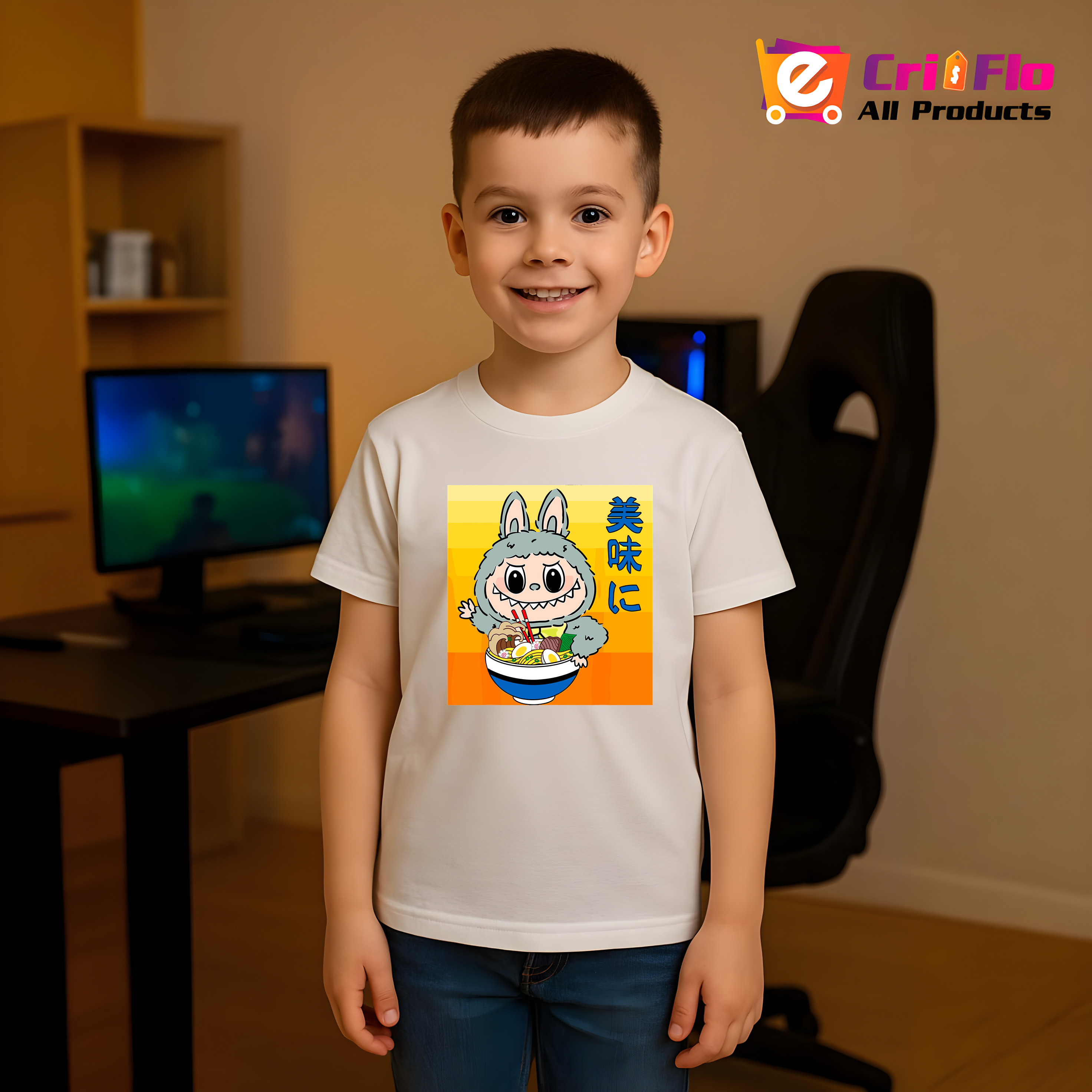Tricou Labubu ramen, Unisex Dama si Barbat | Copii 