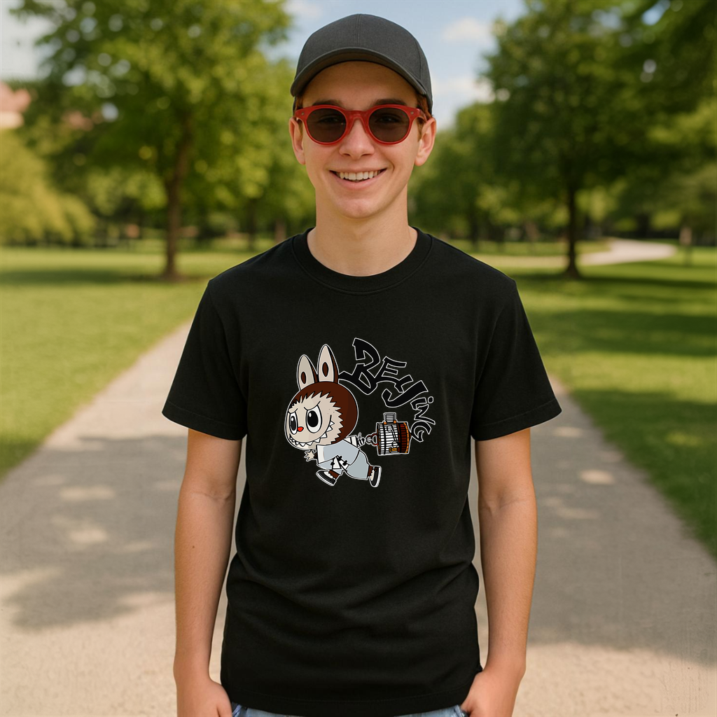 Tricou Labubu beijing fuga, Unisex Dama si Barbat | Copii 